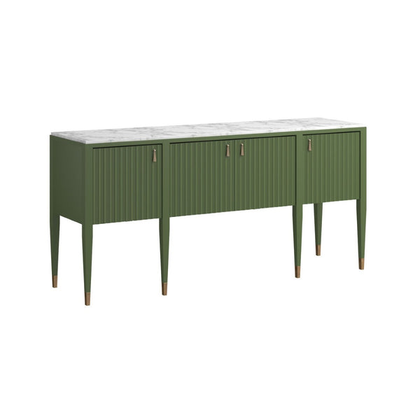 A.R.T. Furniture Eave Sideboard with Luxurious Stone Top for Contemporary Living Spaces and Elegant Storage Solutions Green 436251-1865
