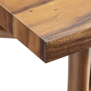 Bernhardt Bernhardt Brasea Suar Wood Dining Table with Sculptural Mahogany Base Lume Finish K2296