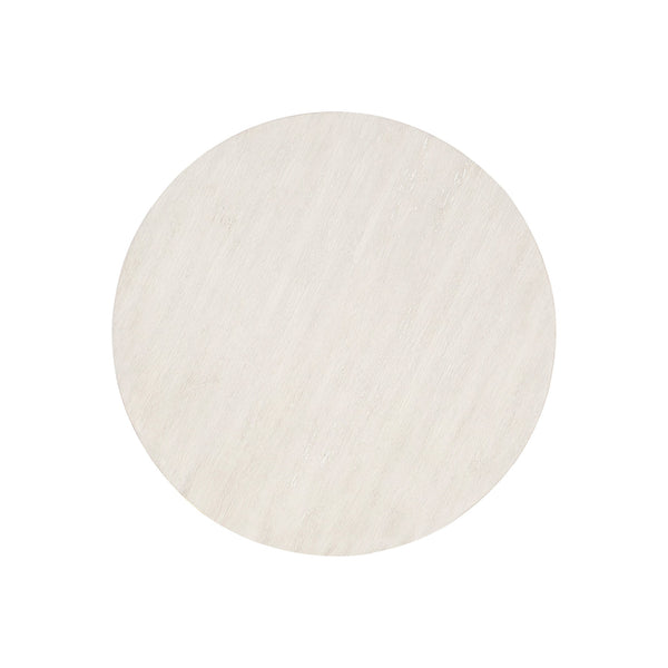 Bernhardt Bernhardt Round Side Table With Wire‑Brushed Acacia Top, Linen/Shale Finish & Stainless Accents 306125