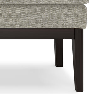 English Elm Carlson Mid-Century Ottoman Bench In Durable Greige Fabric - Stylish Seating For Any Room Decor B136P159235