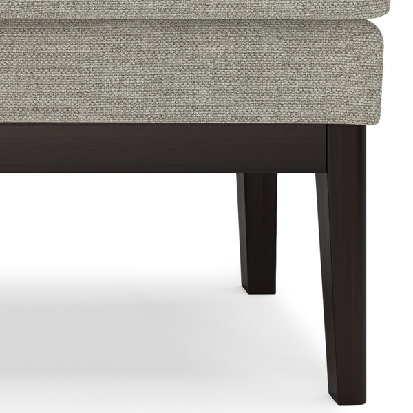 English Elm Carlson Mid-Century Ottoman Bench In Durable Greige Fabric - Stylish Seating For Any Room Decor B136P159235