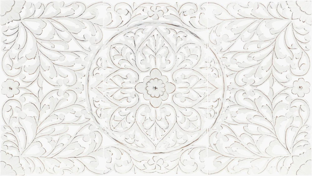 Livabliss Hampi Handcrafted Relief Wall Panels Set of Three Sculptural Global Art Accent HMP001-4830