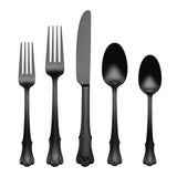 Lenox Oneida James Street Satin Black 20 Piece Flatware Set Metallic, STAINLESS METAL 896767