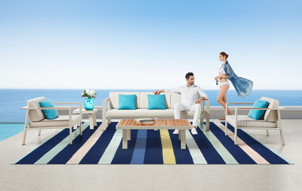 Pasargad Hampton Collection Indoor/Outdoor Area Rug - Durable, Stylish, Water-resistant Design   Hmpt-02 9x12