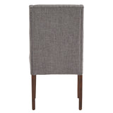 Homelegance By Top-Line Griffin Tufted Linen Upholstered Side Chairs (Set of 2) Grey Rubberwood