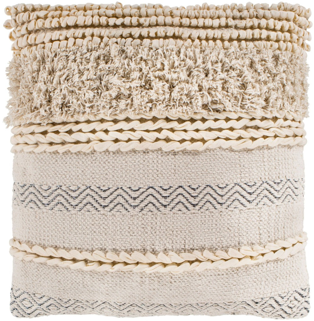 Livabliss Helena Hand-woven Cotton Throw Pillow Artisan Crafted for Cozy Cottage Interiors HNA002-1818