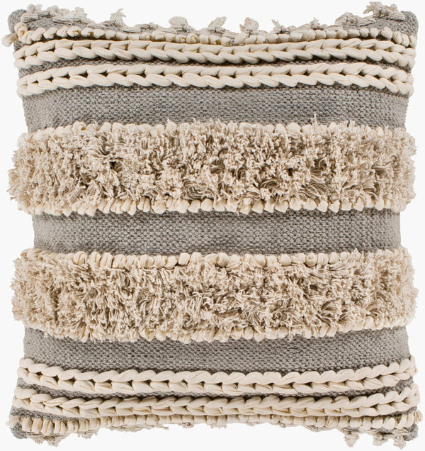 Livabliss Helena Cotton Woven Accent Pillow Country Cottage Style for Sofas and Bedroom Chairs HNA004-2222D