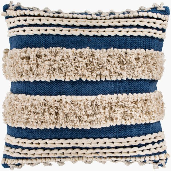 Livabliss Helena Square Cotton Accent Pillow Cottage Charm for Sofas Armchairs and Cozy Bedding HNA005-2222P