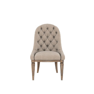 A.R.T. Furniture Architrave Upholstered Side Chair - Elegant New Traditional Design In Almond With Luxurious Button Tufting Brown Material, Parawood Solids,Foam,Fabric 277206-2608