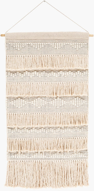 Livabliss Helena Hand-woven Textile Wall Hanging Bohemian Wool Cotton Blend Vertical Art HNA1000-2436