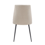 Homelegance By Top-Line Fabrizio Upholstered Dining Chairs (Set of 2) Beige MDF