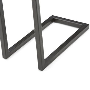 English Elm Skyler C Side Table - Handcrafted Dark Cognac Brown Mango Wood With Industrial Metal Base Design B136P158243-GIGA