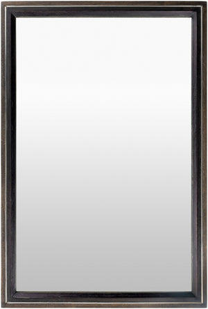 Surya Hanover Mirror - 34" Stylish Distressed Steel Wall Décor For Modern Homes, Vertical Or Horizontal Use Frame, Gray Steel Hne001-2638
