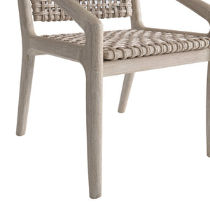 Bernhardt Bernhardt Atlas Outdoor Arm Chair With Teak Frame And Pampas Wicker — Durable Stylish Patio Seating X09544
