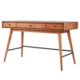 Sarai Wood 3-Drawer Writing Desk