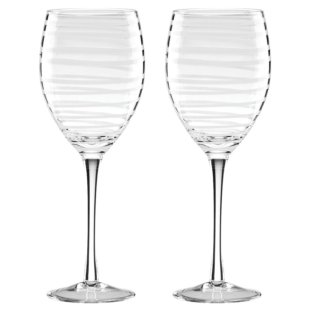 Lenox Kate Spade Charlotte Street 2-Piece Wine Glass Set White, NO COLOR GLASS,CRYSTAL 871222