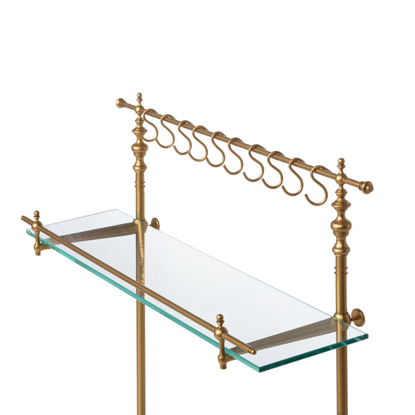 Park Hill White Marble and Brass Bistro Rack EAW26057