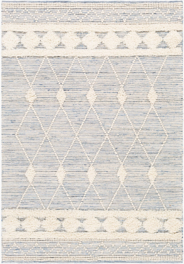 Surya Handira 5' X 7'6" Handmade Global-inspired Rug - Elegant, Durable Wool & Cotton Design For Any Room Blue Wool,Cotton Hnr2302-576