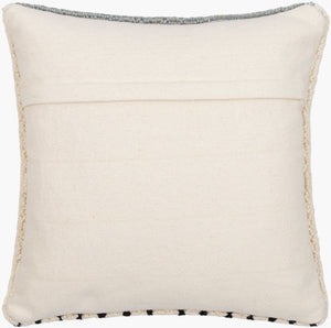 Surya Hannover 18"X18" Modern Accent Pillow - Luxurious Wool & Cotton Blend For Stylish Comfort & Ease Slate Gray Wool,Cotton Hnv001-1818p
