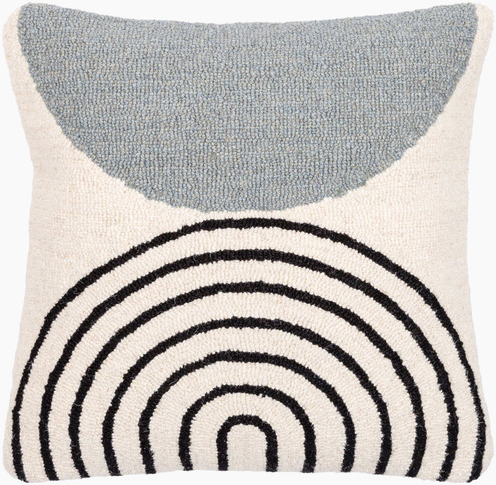 Surya Hannover 18"X18" Modern Accent Pillow - Luxurious Wool & Cotton Blend For Stylish Comfort & Ease Slate Gray Wool,Cotton Hnv001-1818p