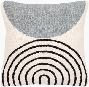 Surya Hannover 18"X18" Modern Accent Pillow - Luxurious Wool & Cotton Blend For Stylish Comfort & Ease Slate Gray Wool,Cotton Hnv001-1818p