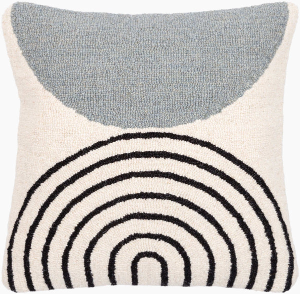 Surya Hannover 18"X18" Modern Accent Pillow - Luxurious Wool & Cotton Blend For Stylish Comfort & Ease Slate Gray Wool,Cotton Hnv001-1818p