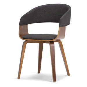 English Elm Lowell Bentwood Dining Chair In Charcoal Grey - Mid-Century Modern Comfort For Any Space B136P158838