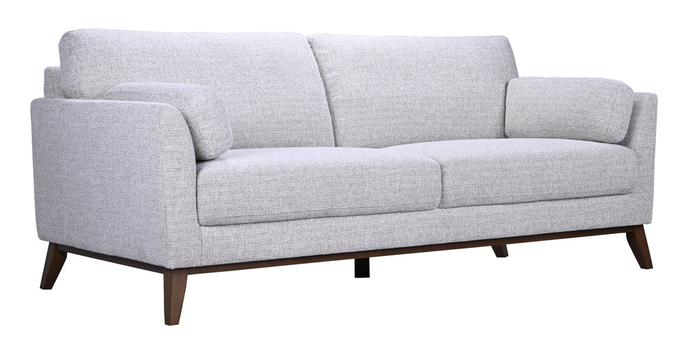 Porter Designs Porter Flanders Modern Upholstered Sofa In Soft Gray Chenille With Cozy Cushions & Elegant Legs Gray Fabric 01-216-01-5091