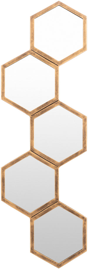 Honeycomb HNY-001 11"H x 35"W x 1"D Accent Mirror HNY001-1135 Livabliss Surya