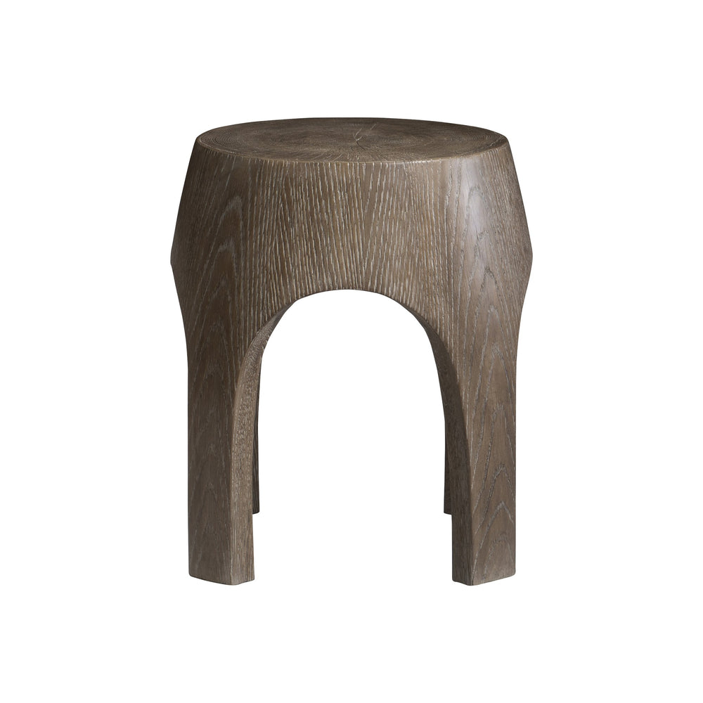 Bernhardt Bernhardt Casa Paros Drum Side Table In Playa Finish — Sculptural End-Grain Look, Rustic-Modern Accent 317125