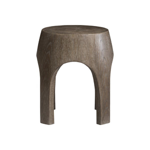 Bernhardt Bernhardt Casa Paros Drum Side Table In Playa Finish — Sculptural End-Grain Look, Rustic-Modern Accent 317125