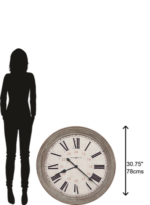 Hekman Furniture 625626 Oversized Nesto Wall Clock In Reclaimed Wood Style - Aged Roman Numerals & Quartz Movement  Nesto Wall Clock 625626