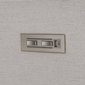 Bernhardt Bernhardt Germain Wingback Power Recliner Chair With Usb Port, Bustle Back & Exposed Wood Legs B222RO