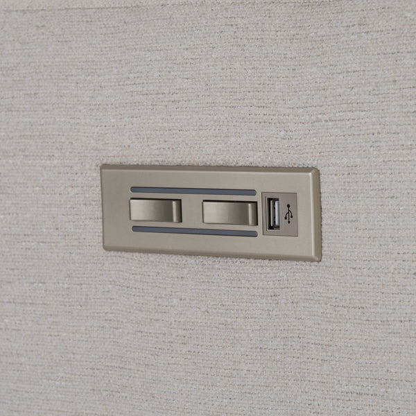 Bernhardt Bernhardt Germain Wingback Power Recliner Chair With Usb Port, Bustle Back & Exposed Wood Legs B222RO