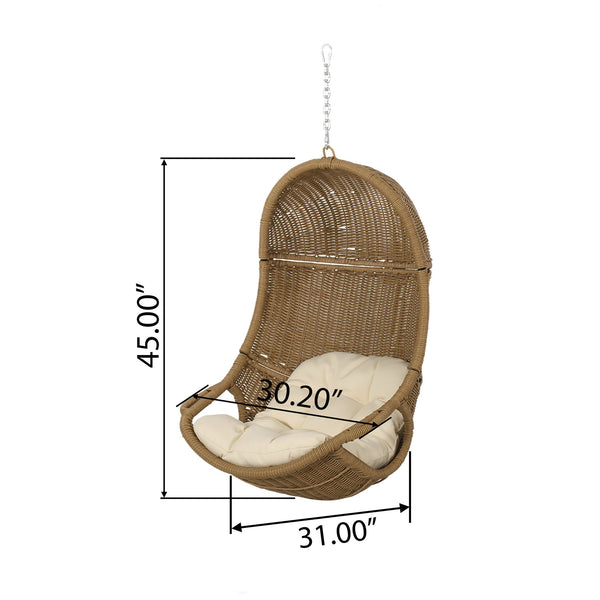English Elm Christopher Knight Home® - LENA Hanging Basket with Durable Fabric Construction and Sturdy Handles for Stylish Indoor Decor Brown+Beige 70428.00BGE