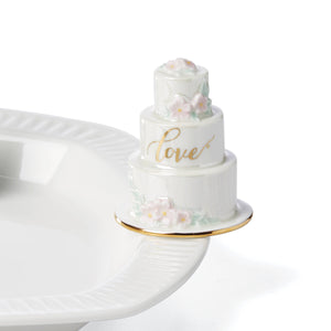 Lenox Profile Popper Wedding Cake Charm White, WHITE PORCELAIN 894345