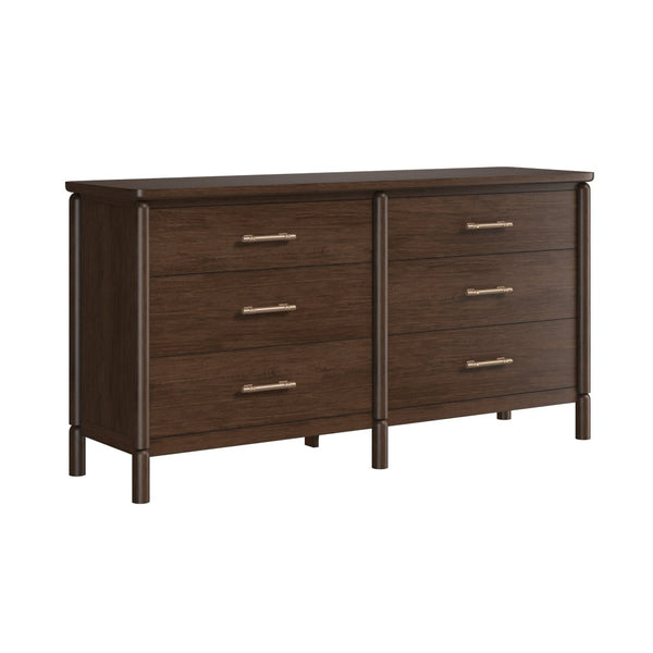 A.R.T. Furniture Verge Dresser - Contemporary Dark Wood Storage Solution with Elegant Design & Six Spacious Drawers 337130-1960