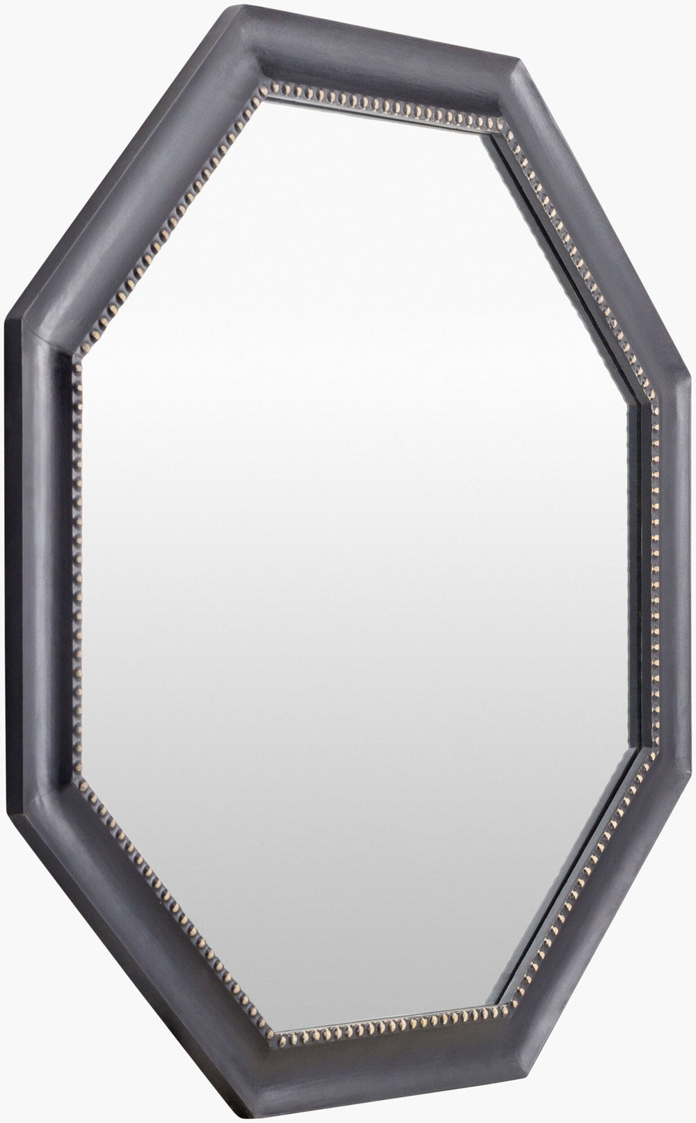 Surya Hokkaido 27" Bohemian Accent Mirror - Stunning Wall Decor With Global Charm For Your Home Frame, Black Mango Wood Hok004-27271