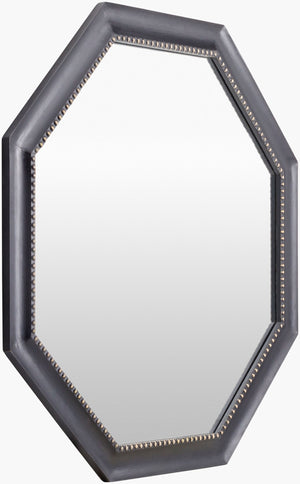 Surya Hokkaido 27" Bohemian Accent Mirror - Stunning Wall Decor With Global Charm For Your Home Frame, Black Mango Wood Hok004-27271