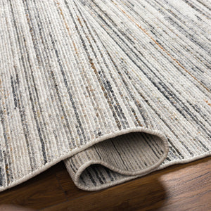 Hollister HOL-2300 9' x 12' Handmade Rug HOL2300-912  Silver Gray, Light Gray, Medium Gray, Charcoal, Rust Surya