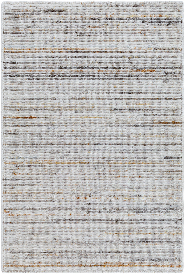 Hollister HOL-2301 9' x 12' Handmade Rug HOL2301-912  Silver Gray, Light Gray, Medium Gray, Rust Surya