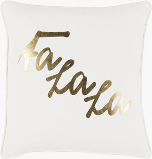 Surya Holiday Accent Pillow - 18"L X 18"W - Durable Cotton With Modern Charm For Your Home Decor Ivory Cotton,Cotton Holi7253-1818p