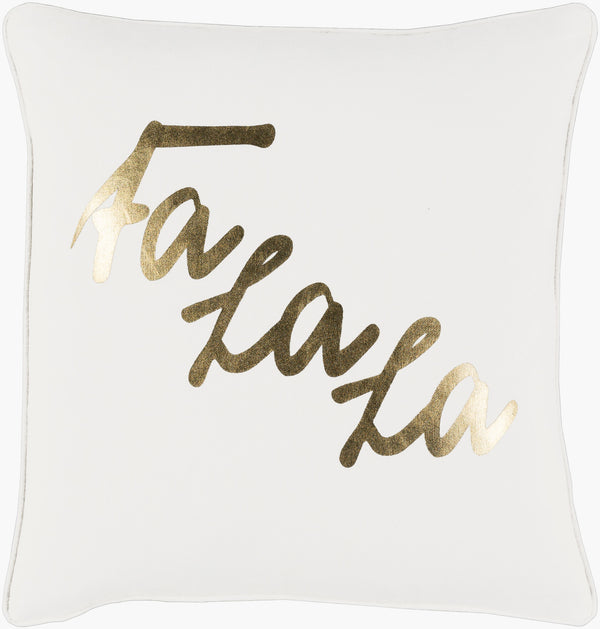 Surya Holiday Accent Pillow - 18"L X 18"W - Durable Cotton With Modern Charm For Your Home Decor Ivory Cotton,Cotton Holi7253-1818p