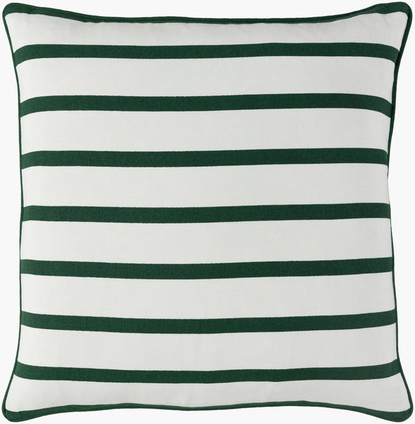Surya Holiday Accent Pillow - 18"L X 18"W - Durable Cotton With Modern Charm For Your Home Decor Dark Green Cotton,Cotton Holi7258-1818d