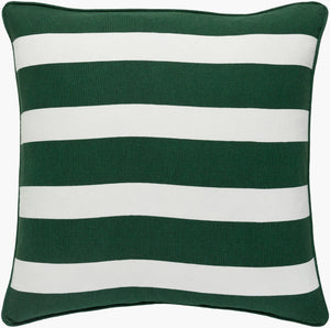Surya Holiday Accent Pillow - 18"L X 18"W - Durable Cotton With Modern Charm For Your Home Decor Dark Green Cotton,Cotton Holi7259-1818p