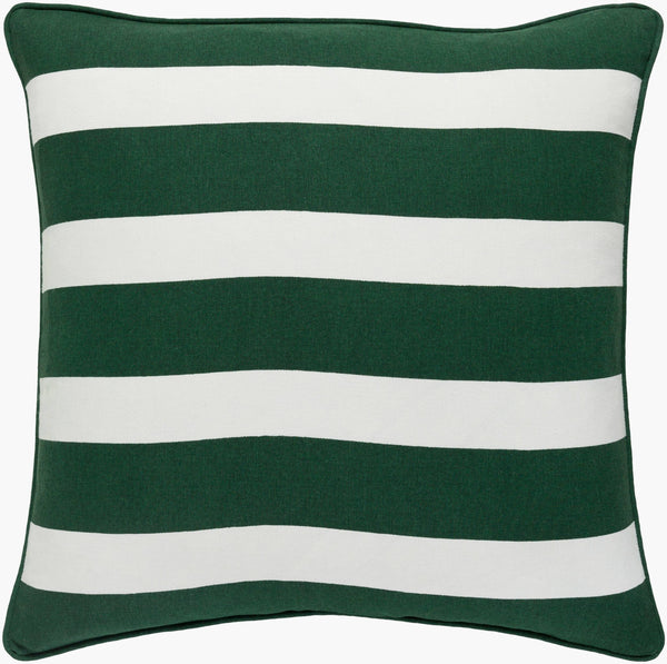 Surya Holiday Accent Pillow - 18"L X 18"W - Durable Cotton With Modern Charm For Your Home Decor Dark Green Cotton,Cotton Holi7259-1818p