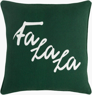 Surya Holiday Accent Pillow - 18"L X 18"W - Durable Cotton With Modern Charm For Your Home Decor Dark Green Cotton,Cotton Holi7260-1818d