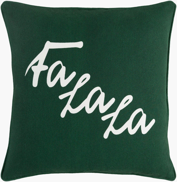 Surya Holiday Accent Pillow - 18"L X 18"W - Durable Cotton With Modern Charm For Your Home Decor Dark Green Cotton,Cotton Holi7260-1818d