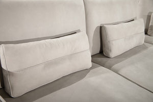 VIG Furniture Hollywood Italian Light Grey Leather Laf Chaise Sectional Sofa — Adjustable Backs, Full Italian Craftsmanship VGCC-HOLLYWOOD-GREY-LAF-SECT