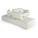 VIG Furniture Lamod Italia Hollywood - Italian White Leather LAF Chaise Sectional Sofa VGCC-HOLLYWOOD-WHT-LAF-SECT